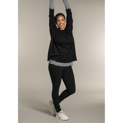 Sandgaard Strikket langærmet bluse Blouse Black