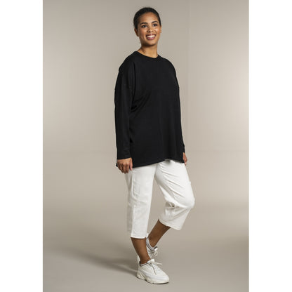 Sandgaard Strikket langærmet bluse Blouse Black