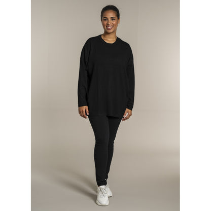 Sandgaard Strikket langærmet bluse Blouse Black