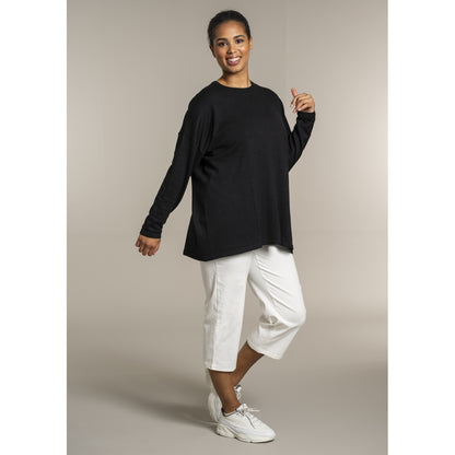 Sandgaard Strikket langærmet bluse Blouse Black