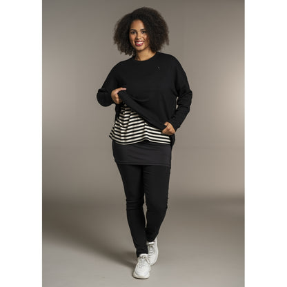 Sandgaard Strikket langærmet bluse Blouse Black