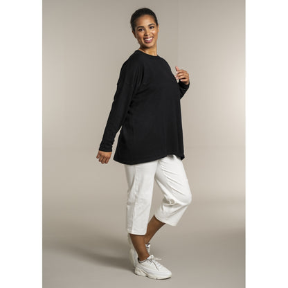 Sandgaard Strikket langærmet bluse Blouse Black