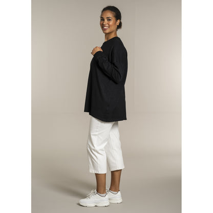 Sandgaard Strikket langærmet bluse Blouse Black