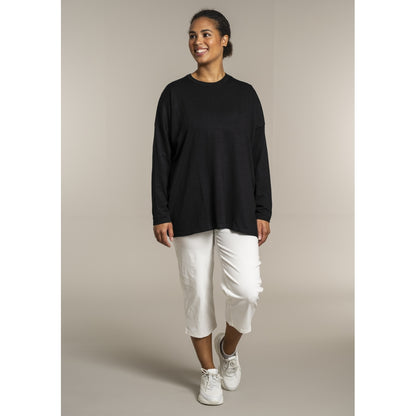 Sandgaard Strikket langærmet bluse Blouse Black
