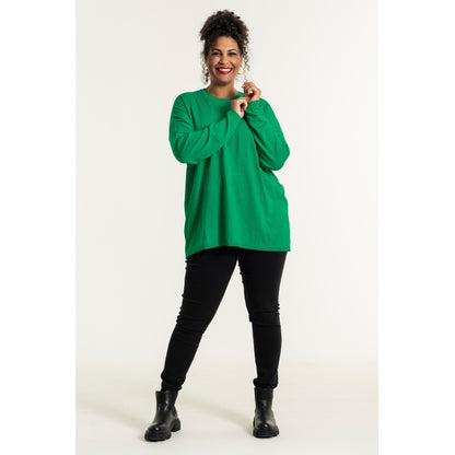 Sandgaard Strikket langærmet bluse Blouse Grass green