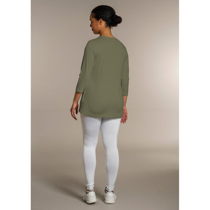 Sandgaard T-shirt med 3/4 ærmer T-Shirt Army Green