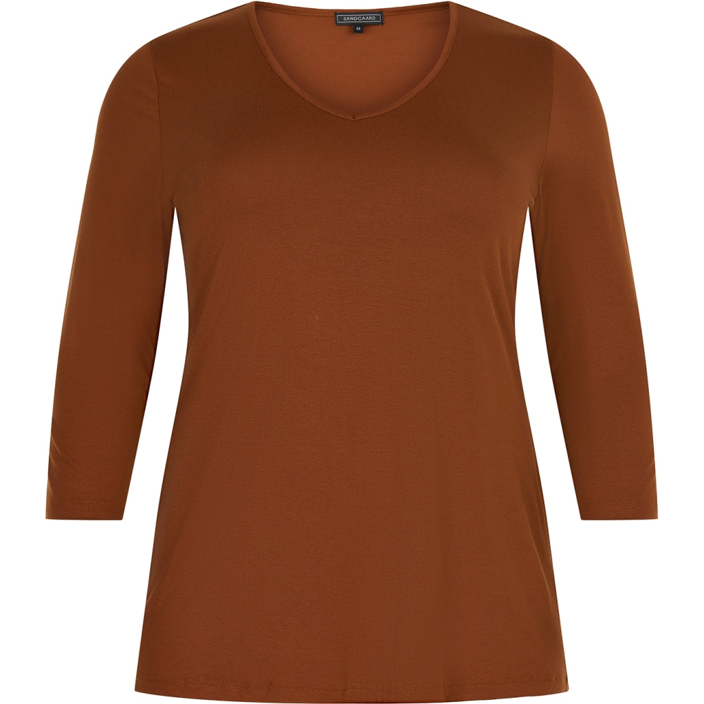 Sandgaard T-shirt med 3/4 ærmer T-Shirt Burn Orange