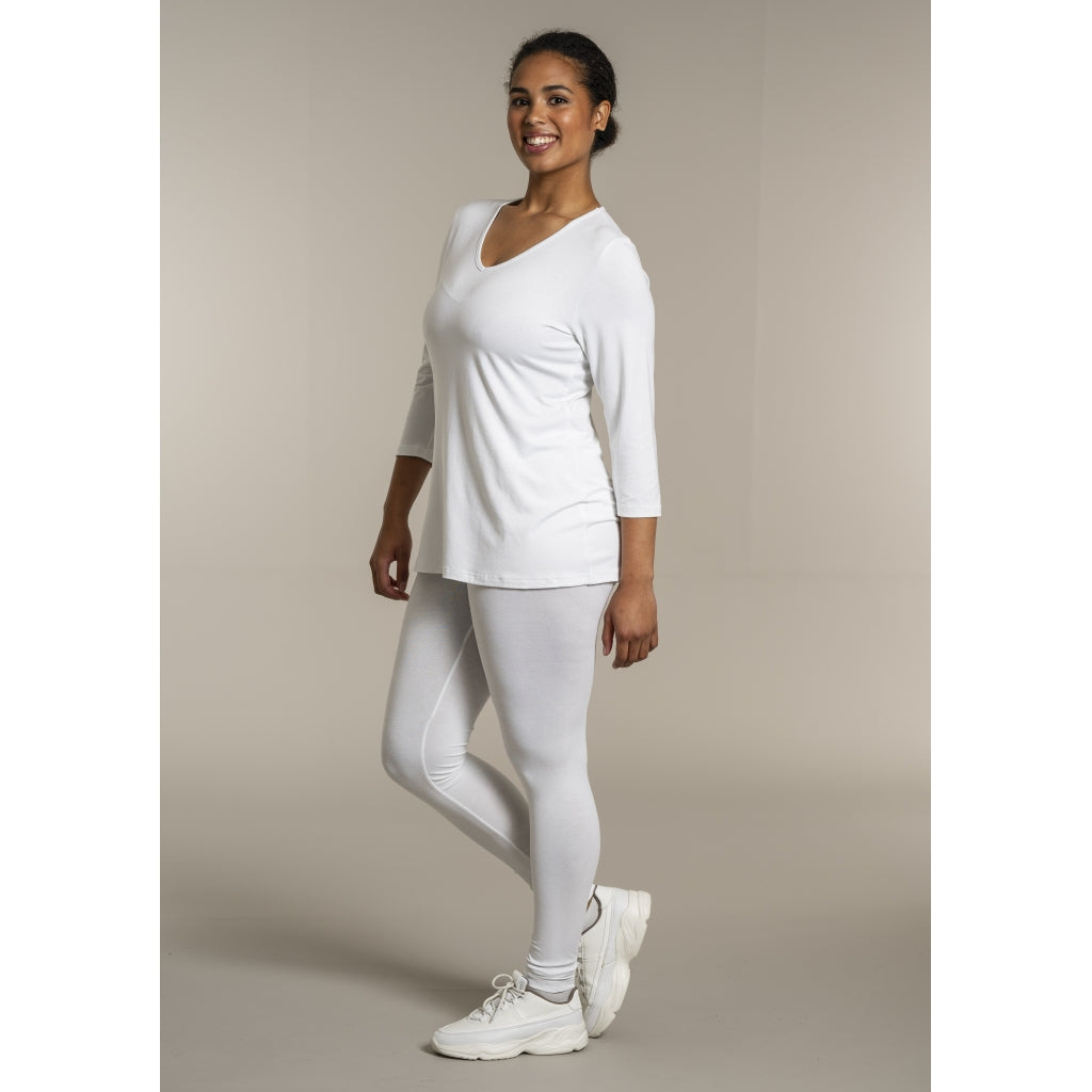 Sandgaard T-shirt med 3/4 ærmer T-Shirt White