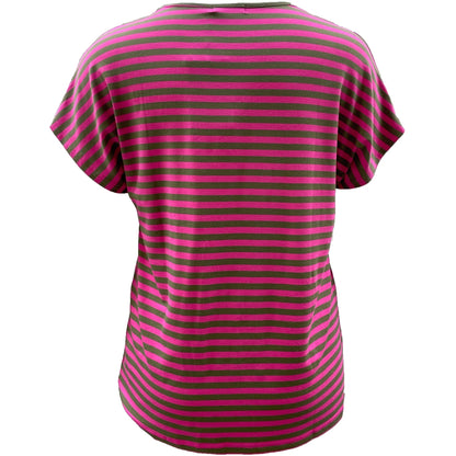 Sandgaard T-shirt striped T-Shirt Striped Pink/Army