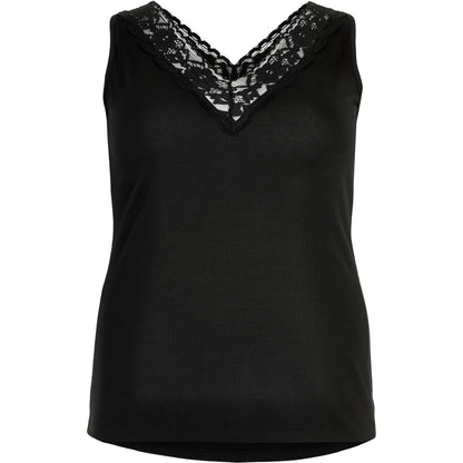 Sandgaard Top With Lace Top Black